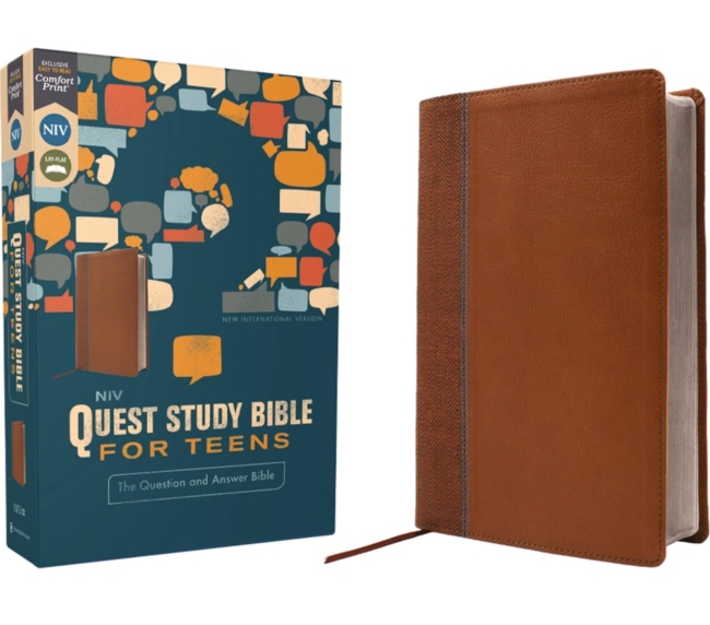 NIV, Quest Study Bible for Teens, Leathersoft, Brown, Comfort Print: The Question and Answer Bible