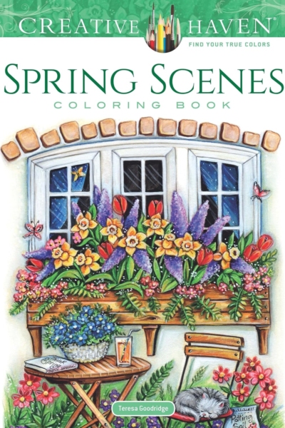 Creative Haven Spring Scenes Coloring Book (Adult Coloring Books: Seasons)