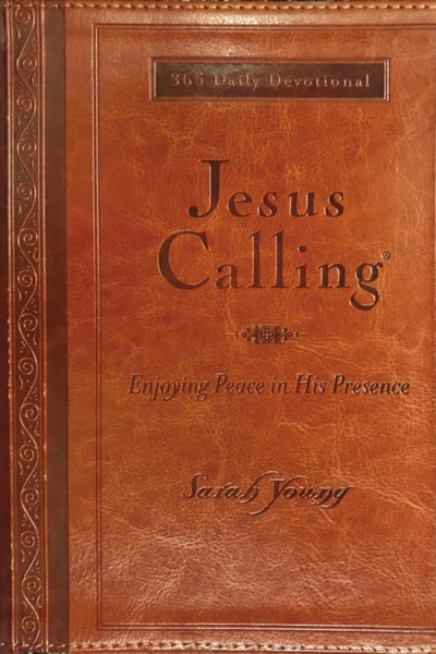 Jesus Calling, Large Text Brown Leathersoft, with full Scriptures: Enjoying Peace in His Presence (a 365-day Devotional)