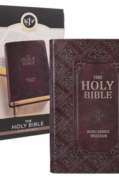 KJV Holy Bible, Giant Print Standard Size Faux Leather Red Letter Edition - Thumb Index & Ribbon Marker, King James Version, Dark Brown (KJV Standard GP Editions)