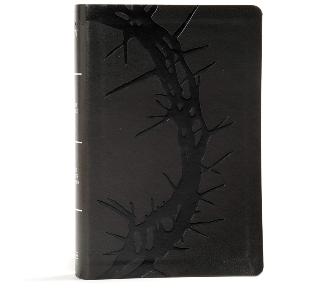 KJV Large Print Personal Size Reference Bible, Charcoal Leathertouch, Red Letter