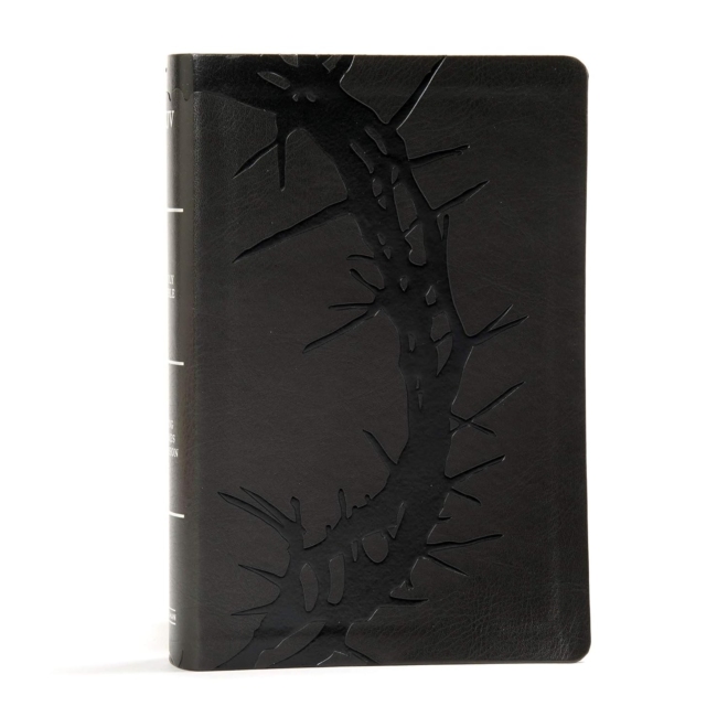 KJV Large Print Personal Size Reference Bible, Charcoal Leathertouch, Red Letter