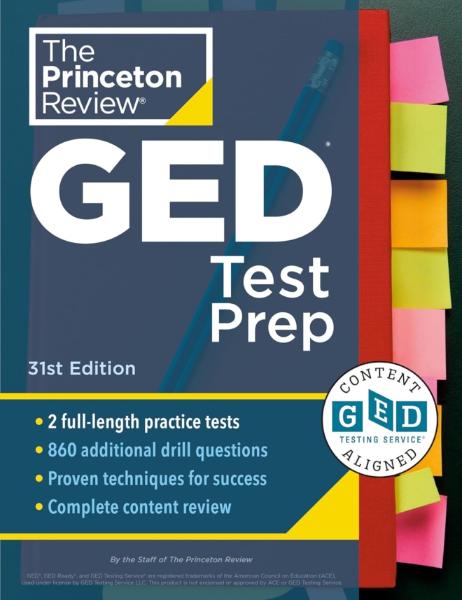 Princeton Review GED Test Prep, 31st Edition: 2 Practice Tests + Review & Techniques + Online Features (College Test Preparation)